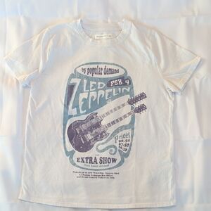 Abercrombie Kids White Led Zeppelin Graphic T-Shirt - Size 13/14